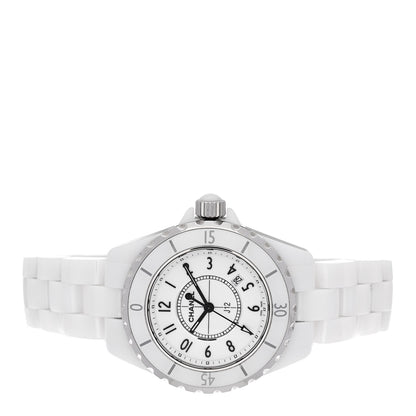 Chanel Stainless Steel Ceramic 33mm J12 Quartz Watch White 2 of 4