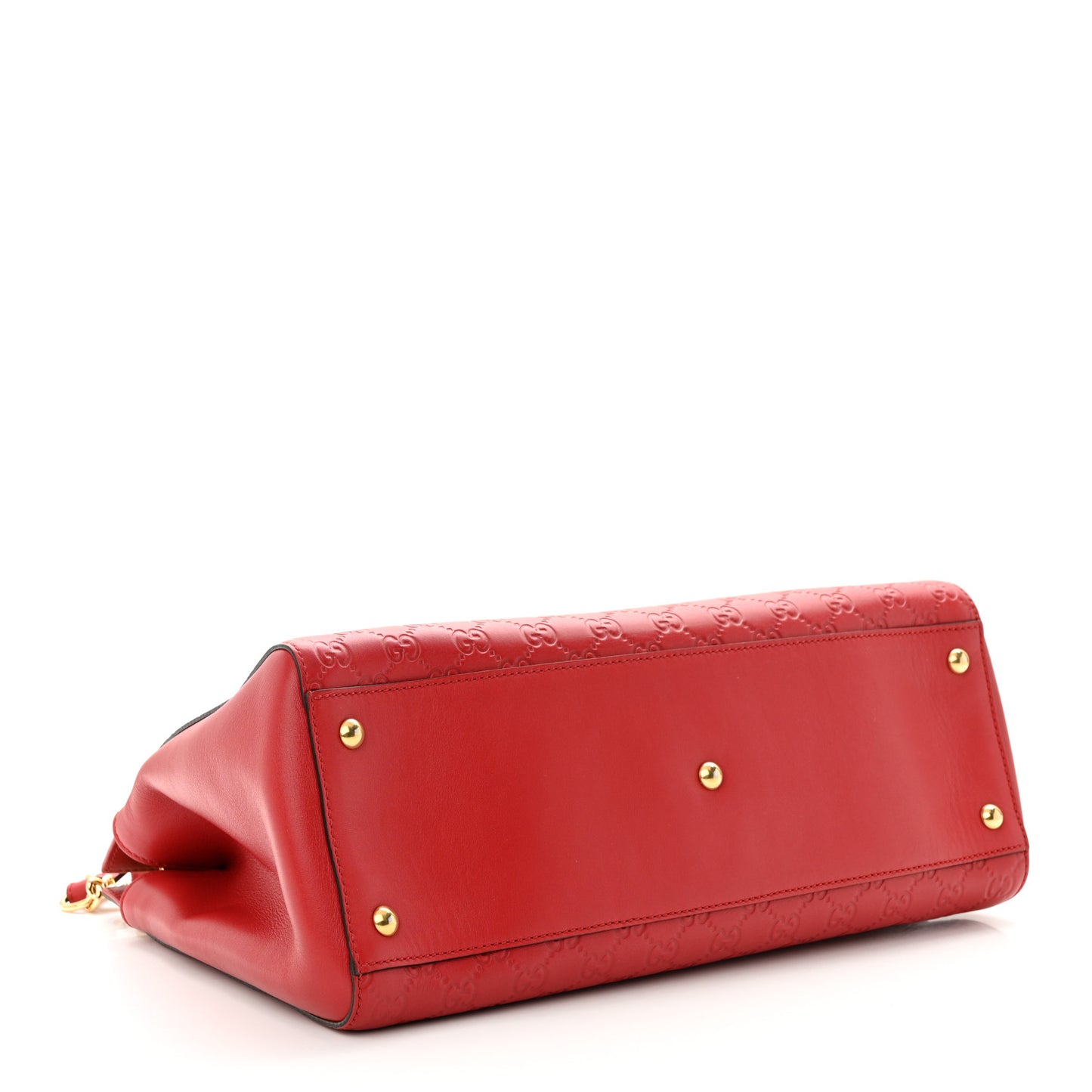 Soft Guccissima Signature Large Shoulder Tote Bag Hibiscus Red
