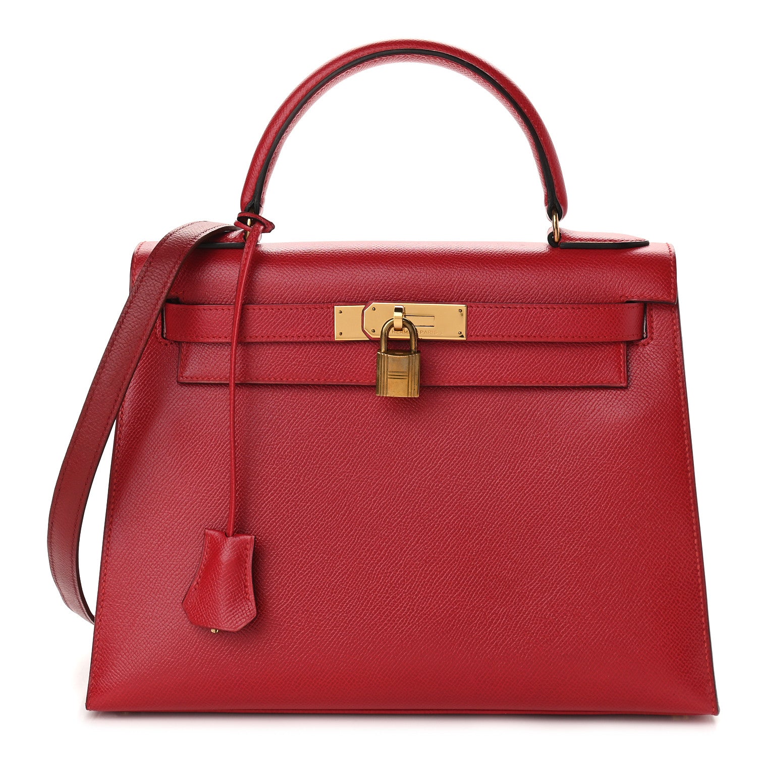 Hermes Courchevel Kelly Sellier 28 Rouge Vif 1 of 12