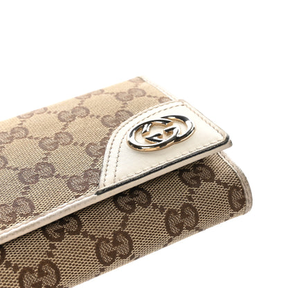 Gucci Monogram New Britt Continental Wallet Off White 9 of 10
