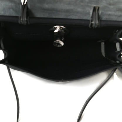 Hermes Military Toile Vache Hunter Herbag Zip PM 31 Black 5 of 14