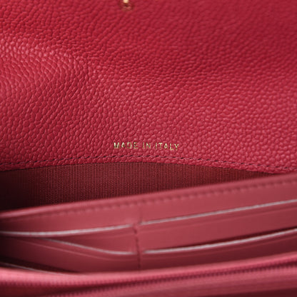 Chanel Caviar Quilted CC Box Gusset Flap Wallet Pink 6 of 7
