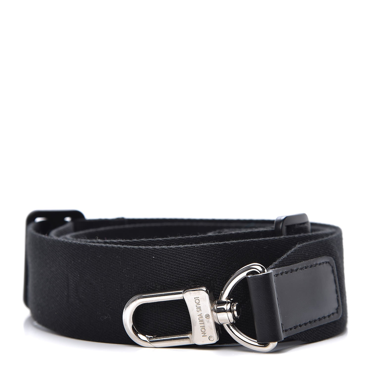 Louis Vuitton Canvas Adjustable Shoulder Strap Black 1 of 3
