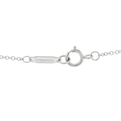 Tiffany 18K White Gold Diamond Small T Smile Pendant Necklace 4 of 5
