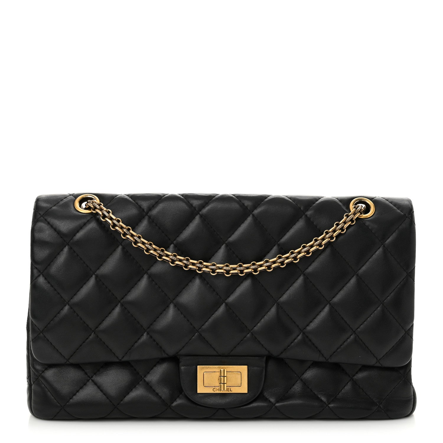Chanel Lambskin Quilted 2.55 Reissue 227 Flap Black 1 of 14