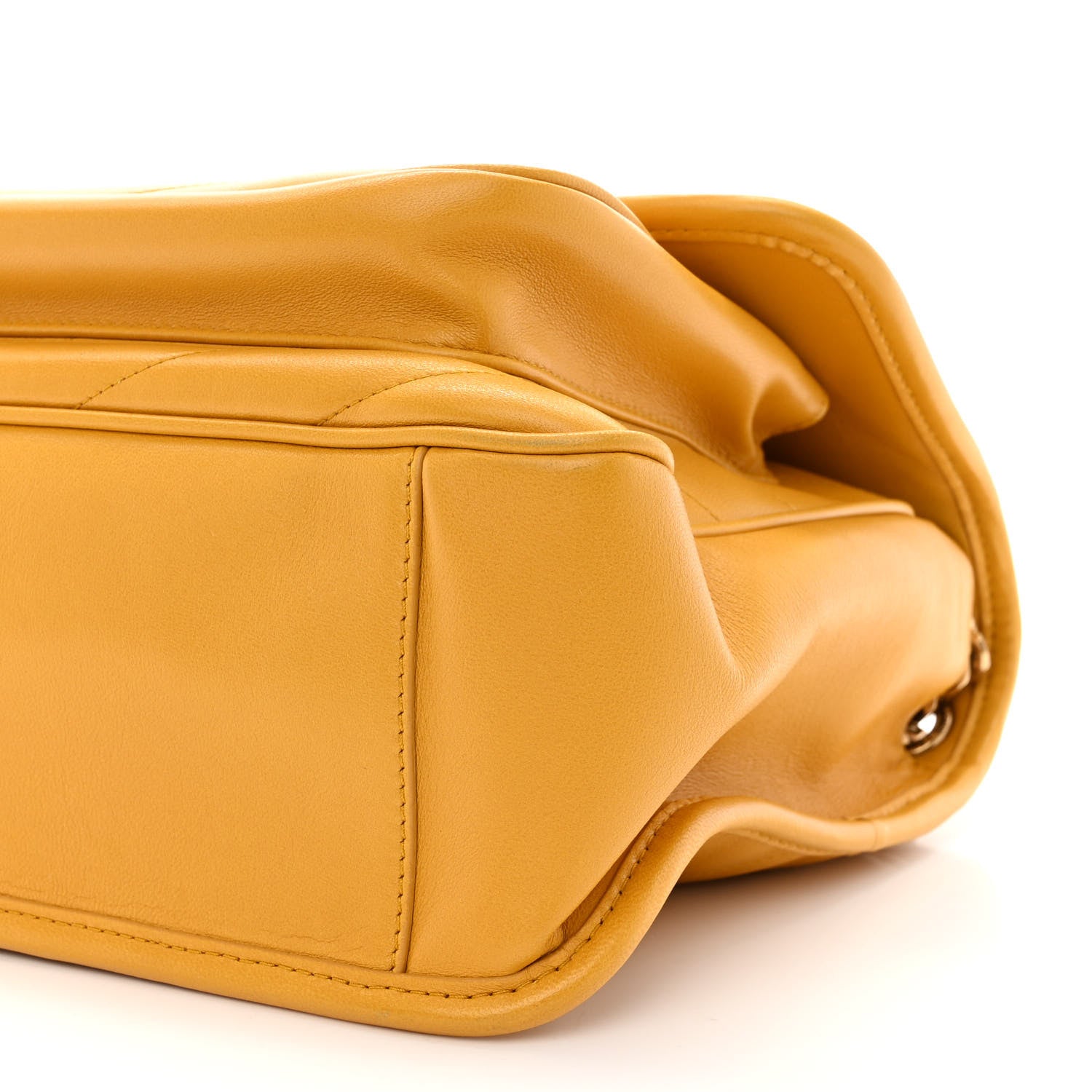 Saint Laurent Lambskin Matelasse Monogram Medium Niki Chain Satchel Yellow 10 of 10