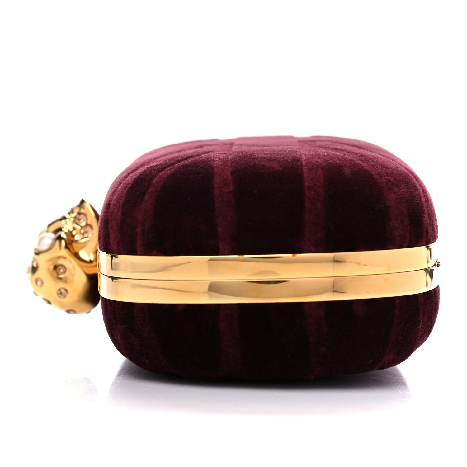 Alexander McQueen Velvet Britannia Skull Box Clutch 9 of 12