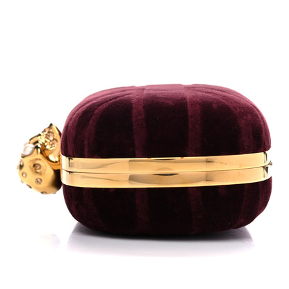Alexander McQueen Velvet Britannia Skull Box Clutch 9 of 12