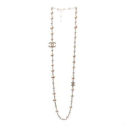 Chanel Pearl CC Long Necklace Gold 3 of 5