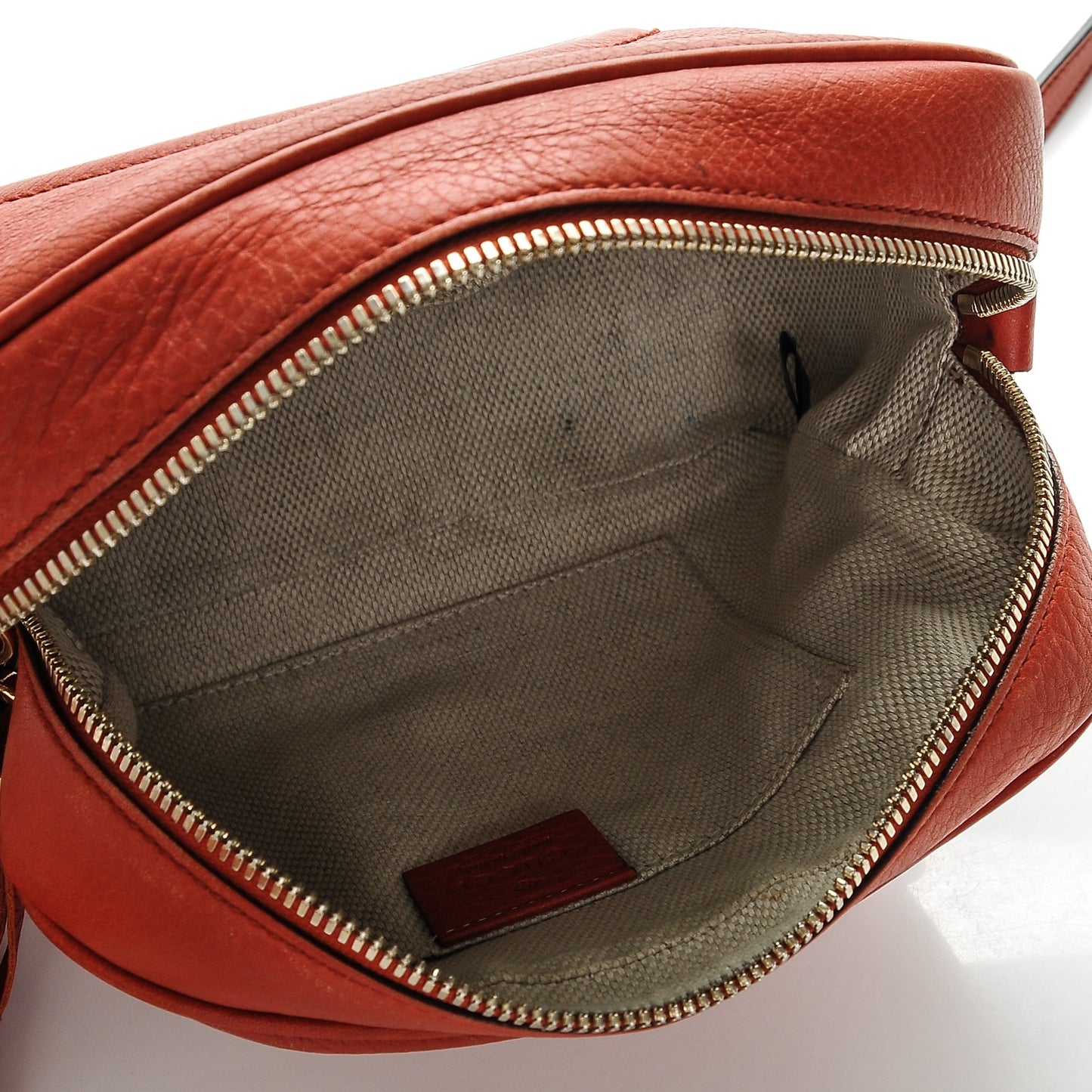 Pebbled Calfskin Small Soho Disco Bag Sun Orange