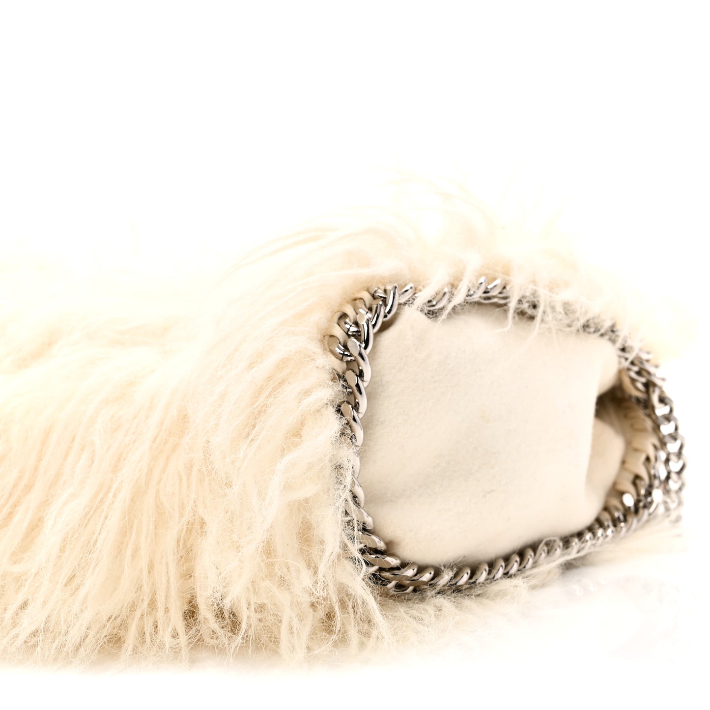Eco Fur Mini Falabella Tote Ivory