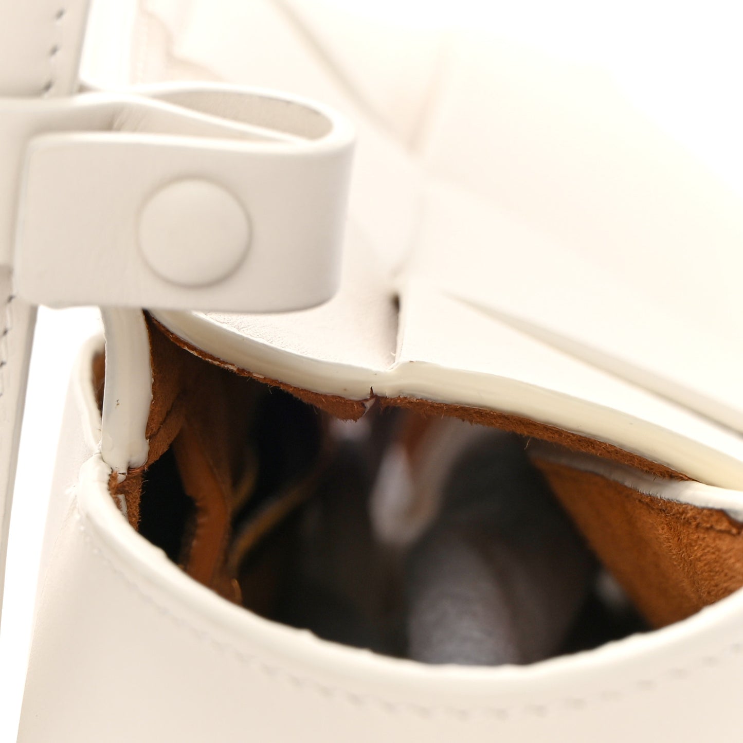 French Calfskin Maxi Intrecciato Small Arco Bianco