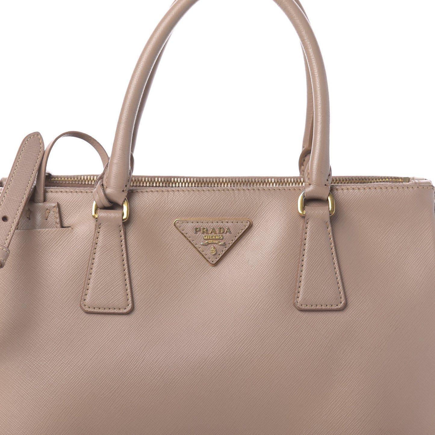 Saffiano Medium Galleria Double Zip Tote Cammeo