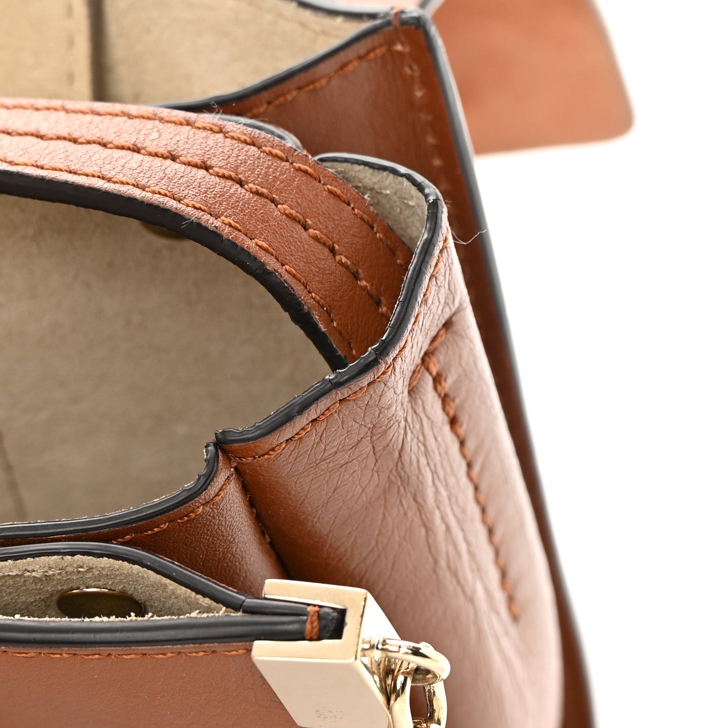 Chloe Suede Calfskin Small Faye Shoulder Bag Tobacco 12 of 18