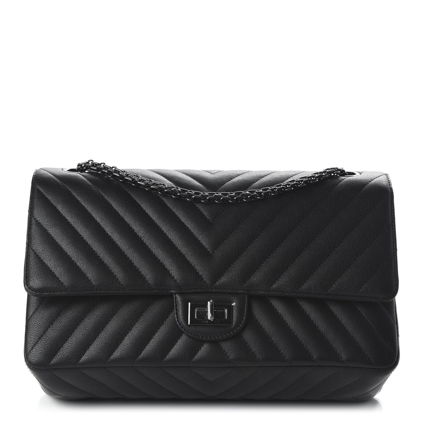 Sheepskin Chevron Quilted 2.55 Reissue 226 Flap So Black