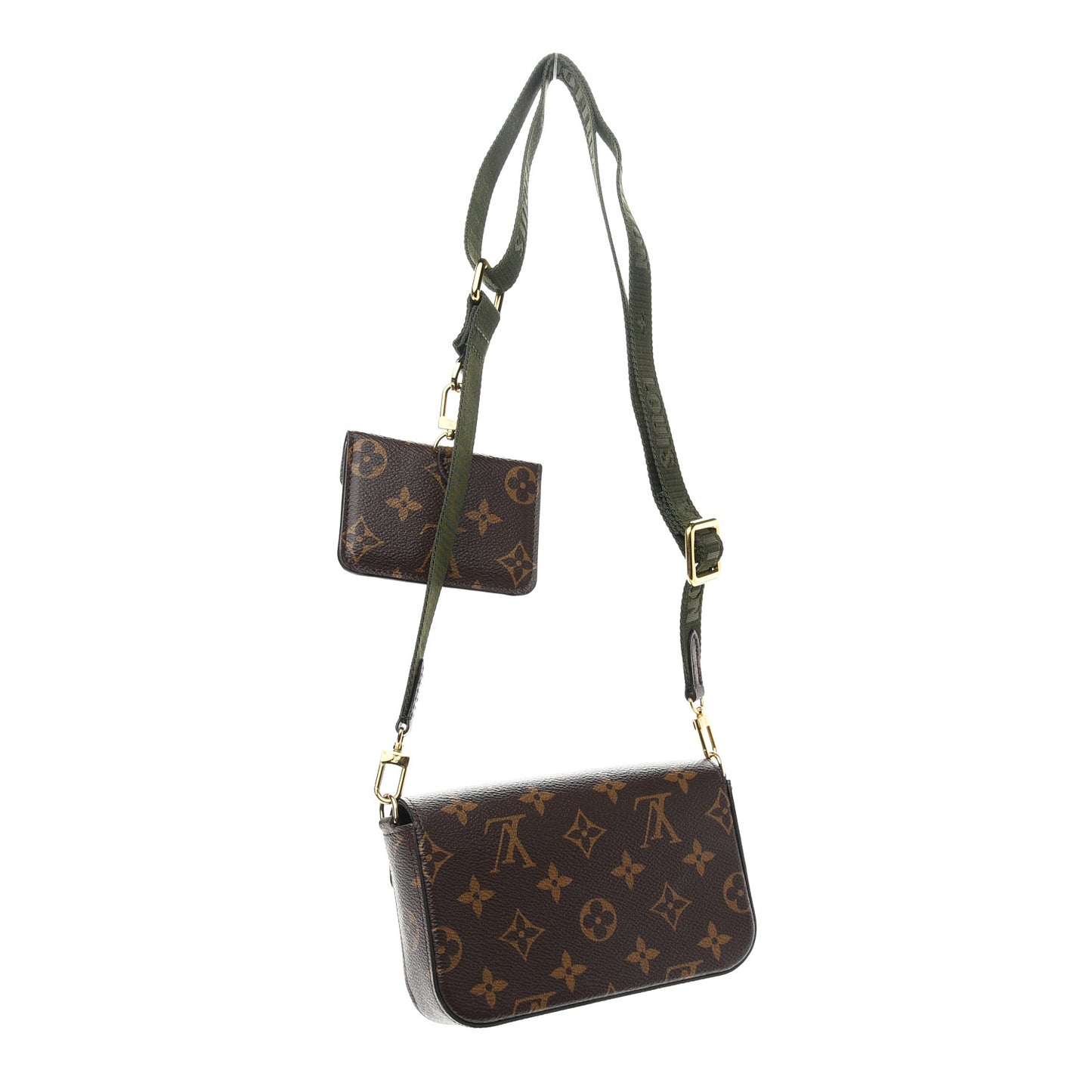 Monogram Felicie Strap & Go Kaki