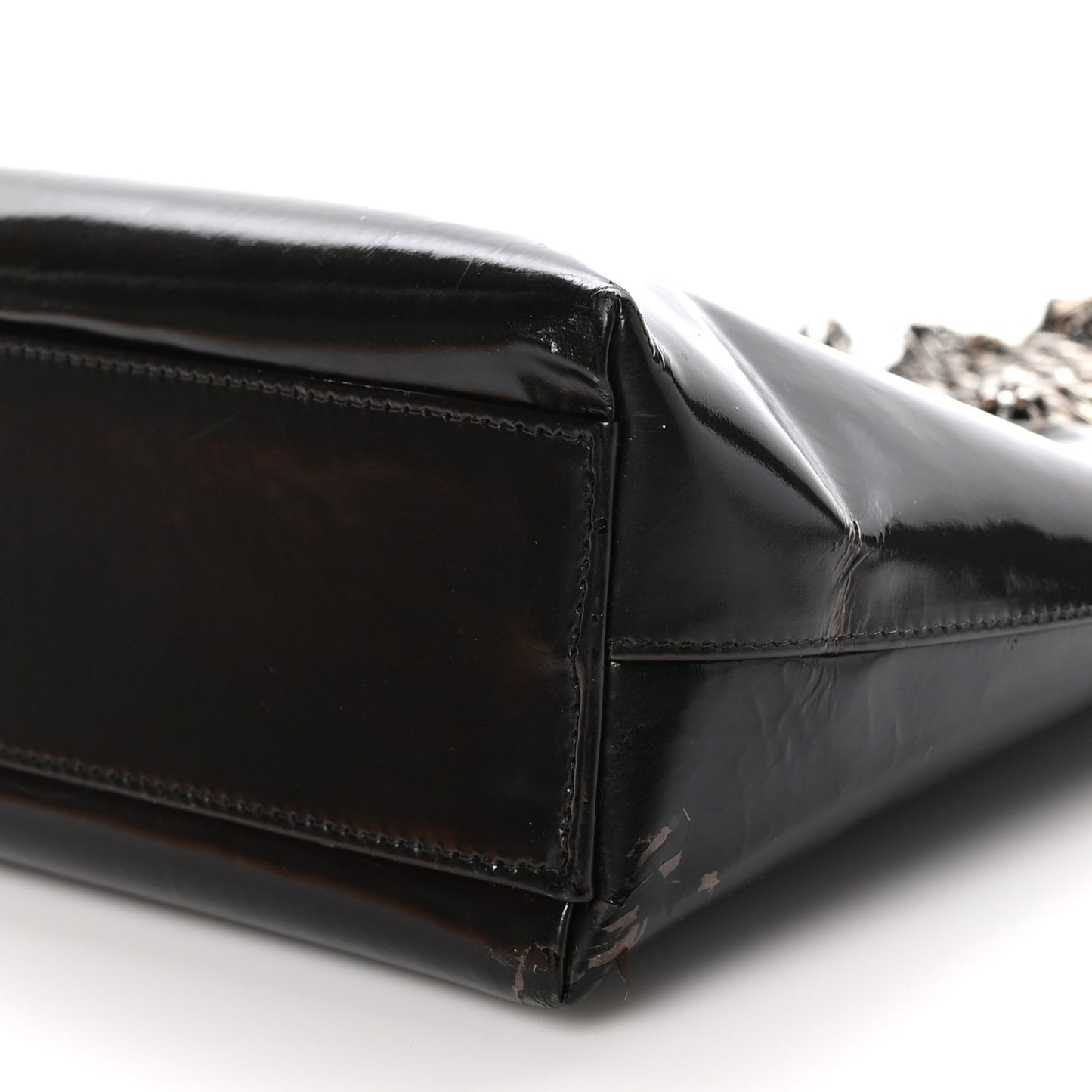 Patent Mademoiselle Tote Brown