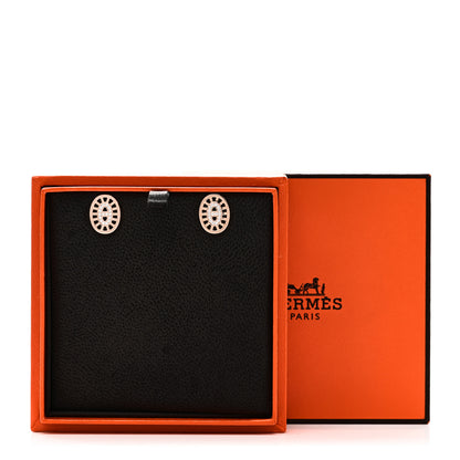 Hermes 18K Rose Gold Diamond Chaine d'Ancre Divine Stud Earrings 5 of 5