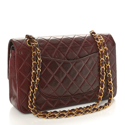 Chanel Lambskin Quilted Medium Double Flap Burgundy 3 of 12