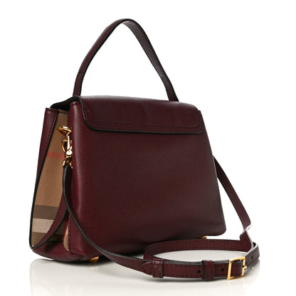 Burberry Derby Calfskin House Check Small Camberley Mahogany Red 3 of 10