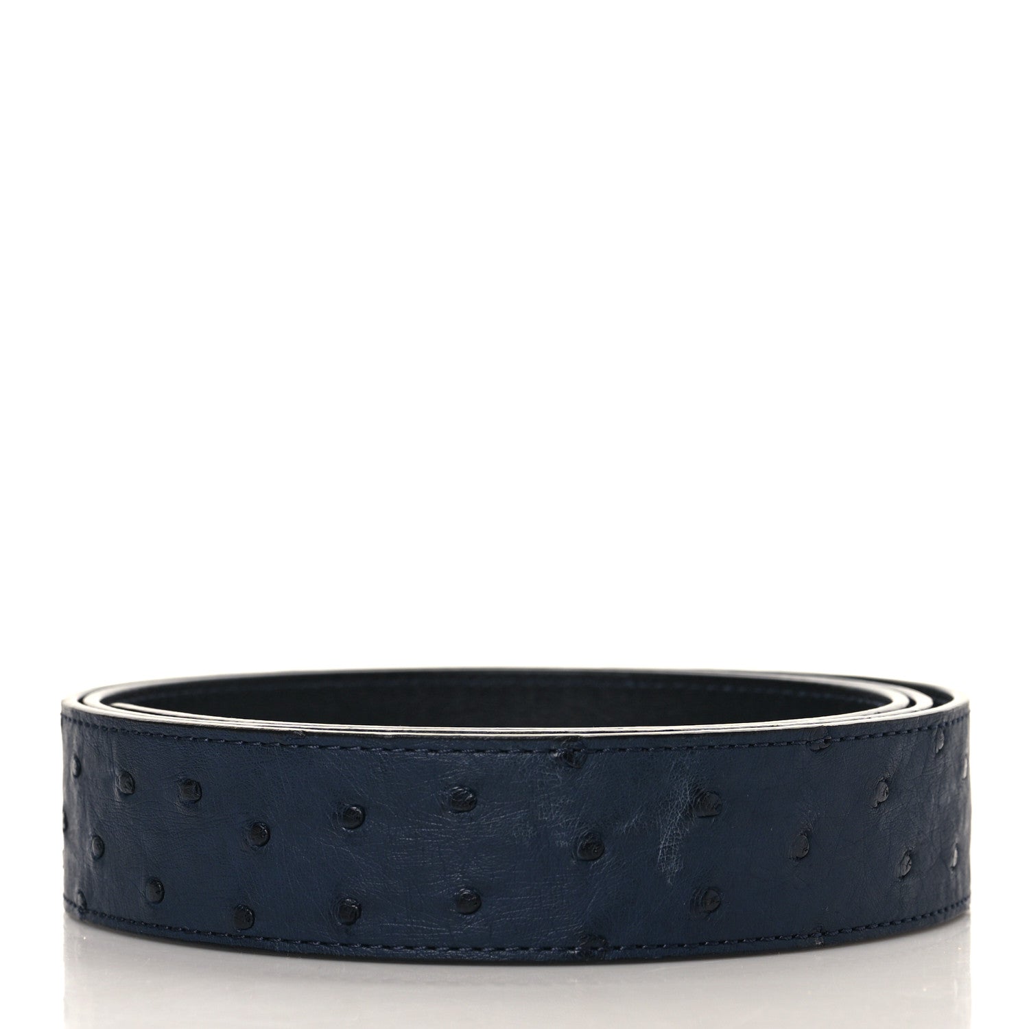Louis Vuitton Ostrich 40MM Belt 100 40 Navy 2 of 6