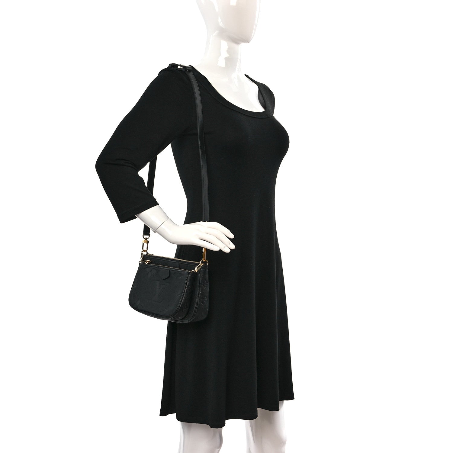 Louis Vuitton Empreinte Monogram Giant Multi Pochette Accessories Black 2 of 13