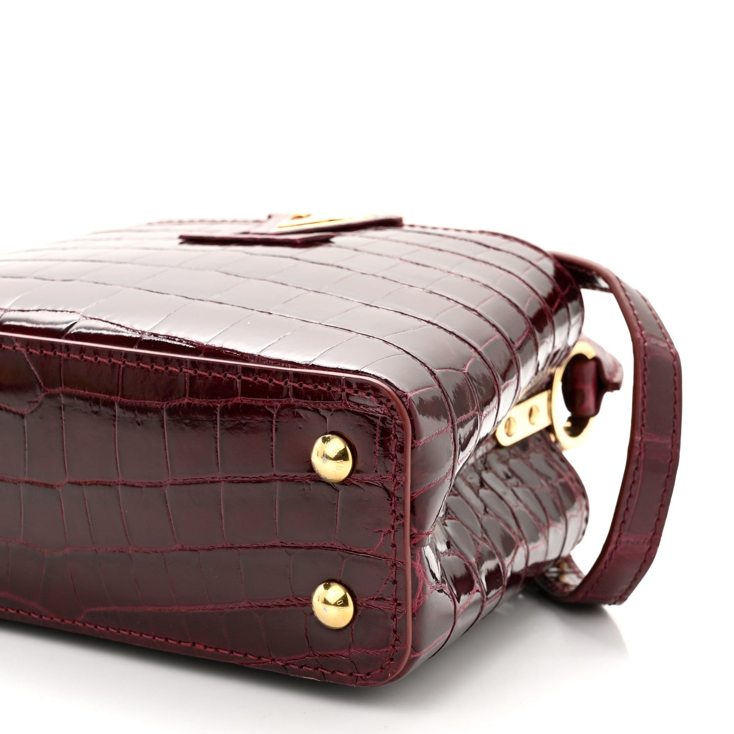 Louis Vuitton Crocodile Mini Capucines Bordeaux 8 of 8