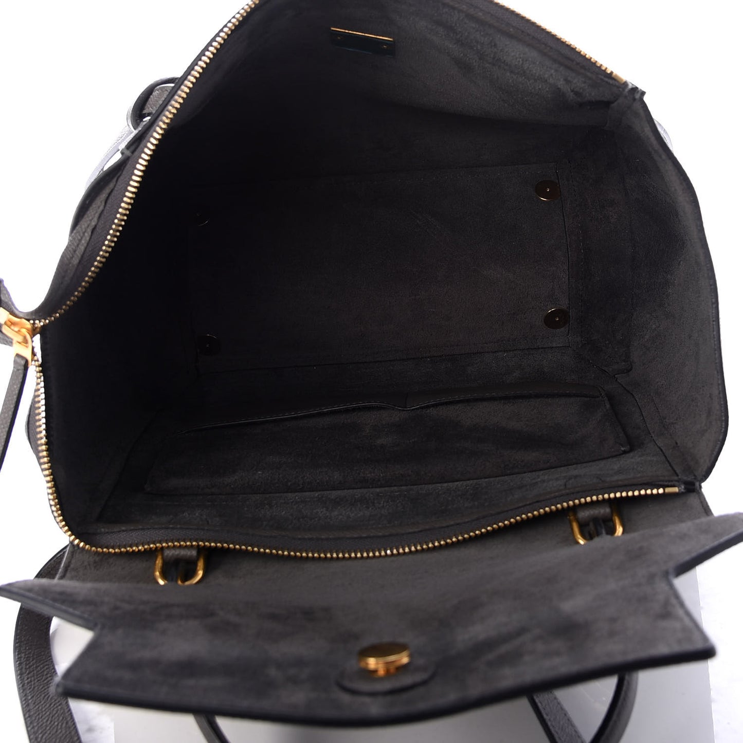 Grained Calfskin Mini Belt Bag Grey