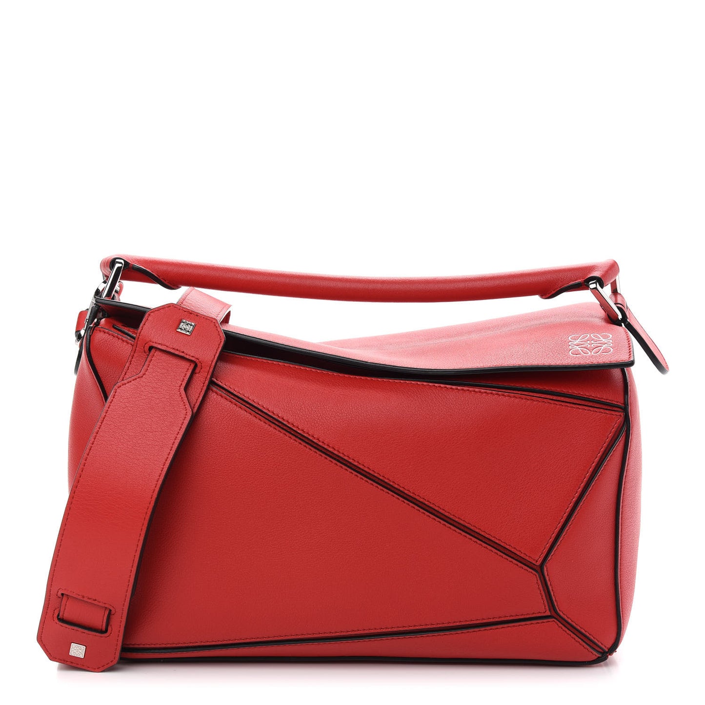 Calfskin Medium Puzzle Bag Scarlet