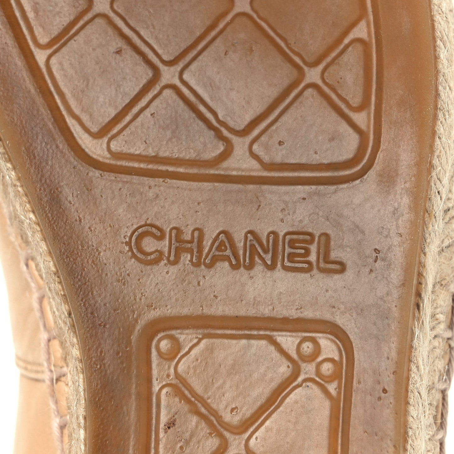 Lambskin CC Espadrilles 39 Beige Black