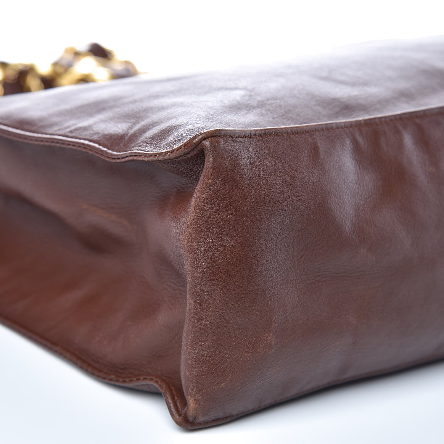 Chanel Lambskin CC Tote Brown 5 of 15