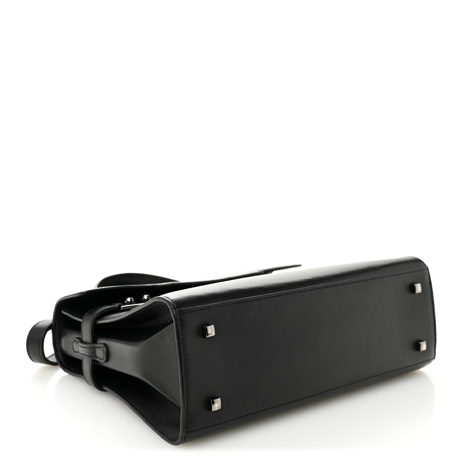 Delvaux Calfskin MM Tempete Satchel Black 4 of 9