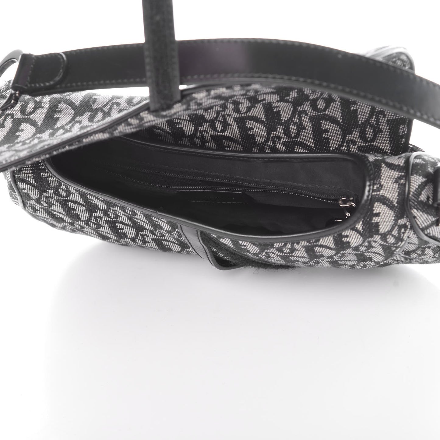 Monogram Double Saddle Bag Black