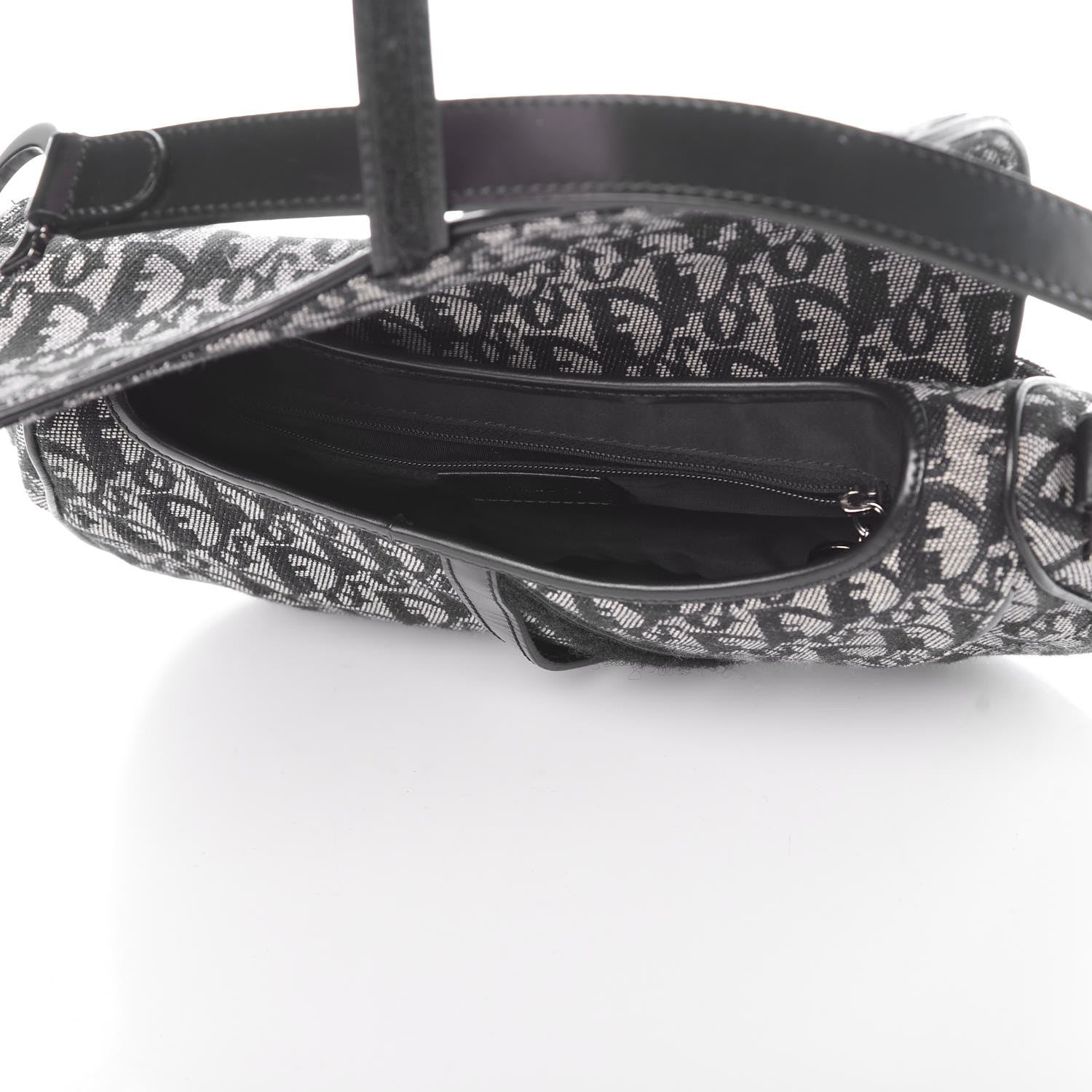 Christian Dior Monogram Double Saddle Bag Black 5 of 10