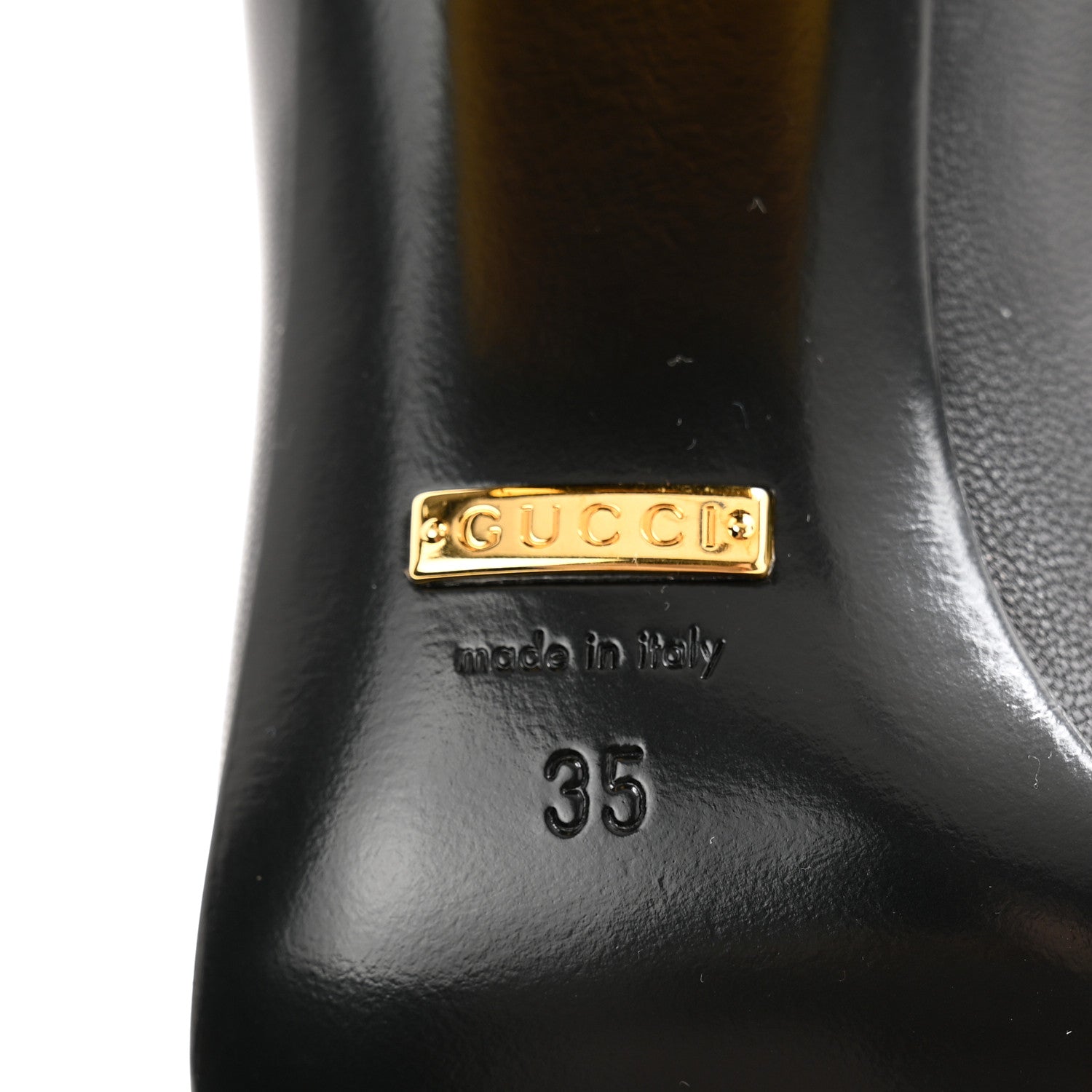 Gucci Malaga Kid Horsebit 75mm Pumps 35 Black 7 of 9
