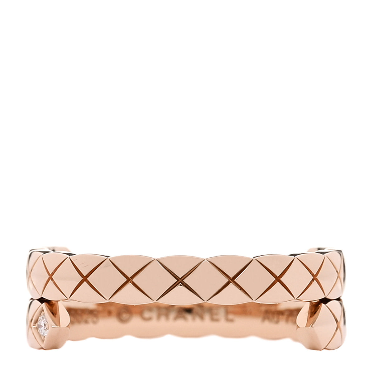 18K Beige Gold Diamond Small Coco Crush Toi Et Moi Ring 54 7