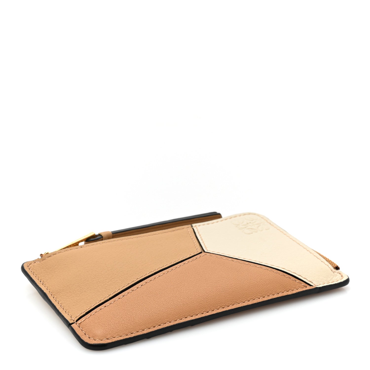 Loewe Calfskin Puzzle Colorblock Coin Card Holder Dune 5 of 11