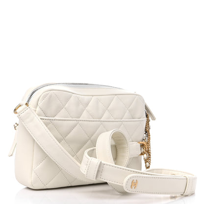 Chanel Calfskin Quilted Small Camera Case White 3 of 11