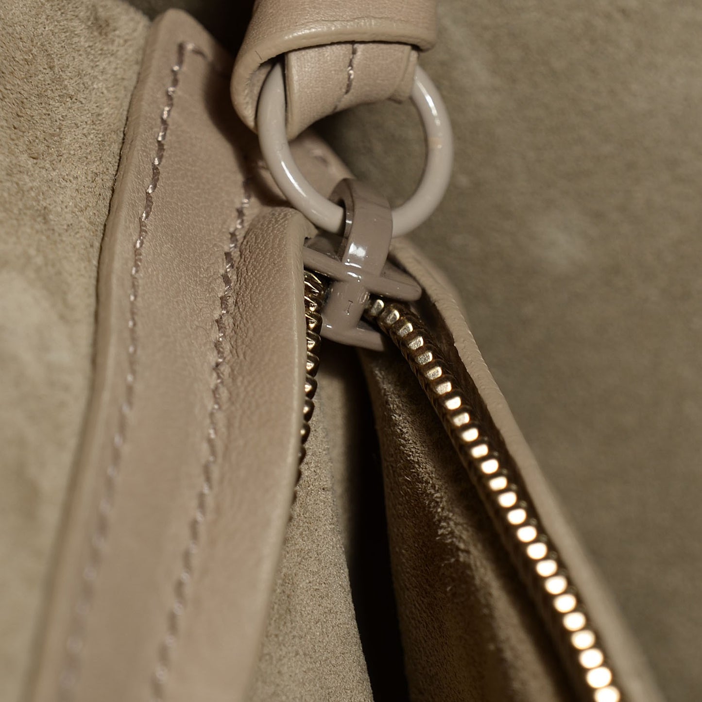 Supple Calfskin Medium Phantom Luggage Light Khaki