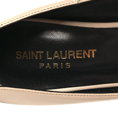 Saint Laurent Calfskin Cap Toe Janis 105 Platform Pumps 39 Powder 7 of 8