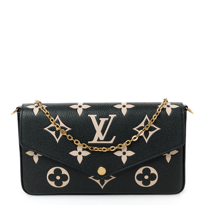 Louis Vuitton Empreinte Monogram Giant Felicie Pochette Black Beige 1 of 9
