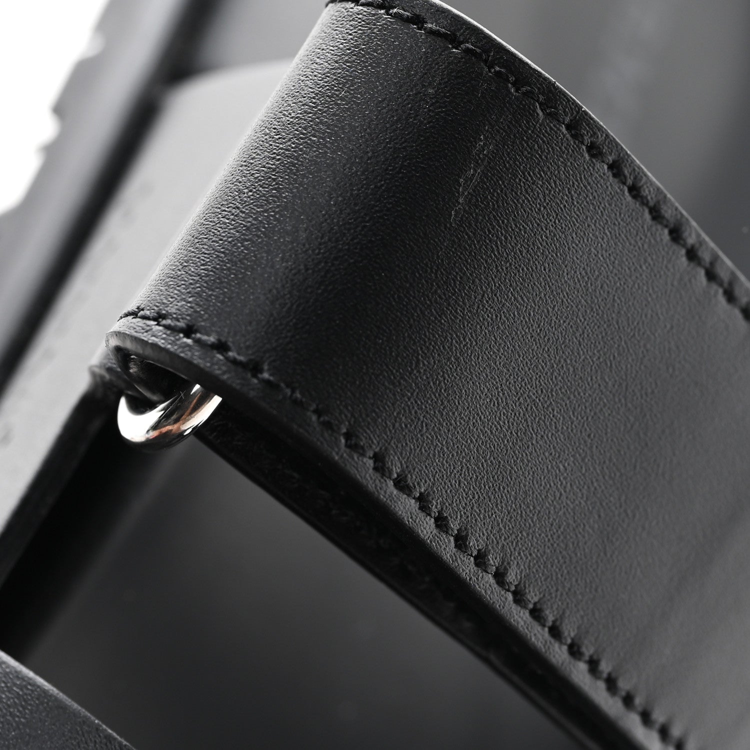 Hermes Calfskin Womens Chypre Sandals 37 Black 10 of 10