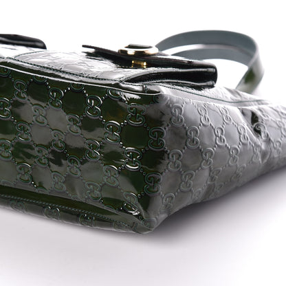 Gucci Shiny Guccissima Abbey D Ring Tote Green 6 of 9