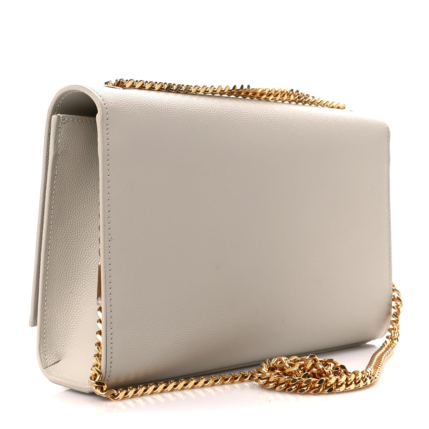 Saint Laurent Grain De Poudre Medium Classic Monogram Kate Satchel Blanc Vintage 3 of 11