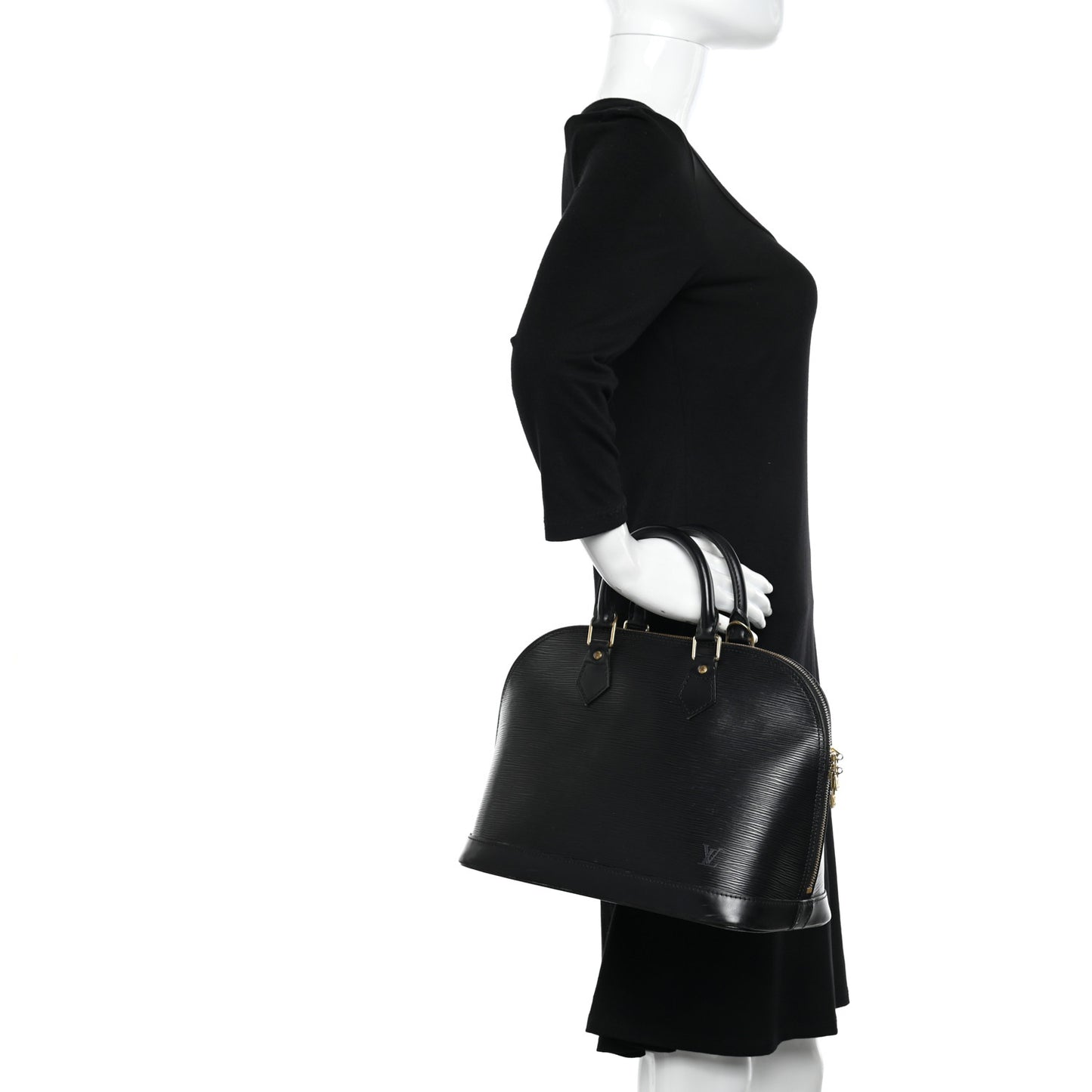 LOUIS VUITTON Epi Alma PM Black