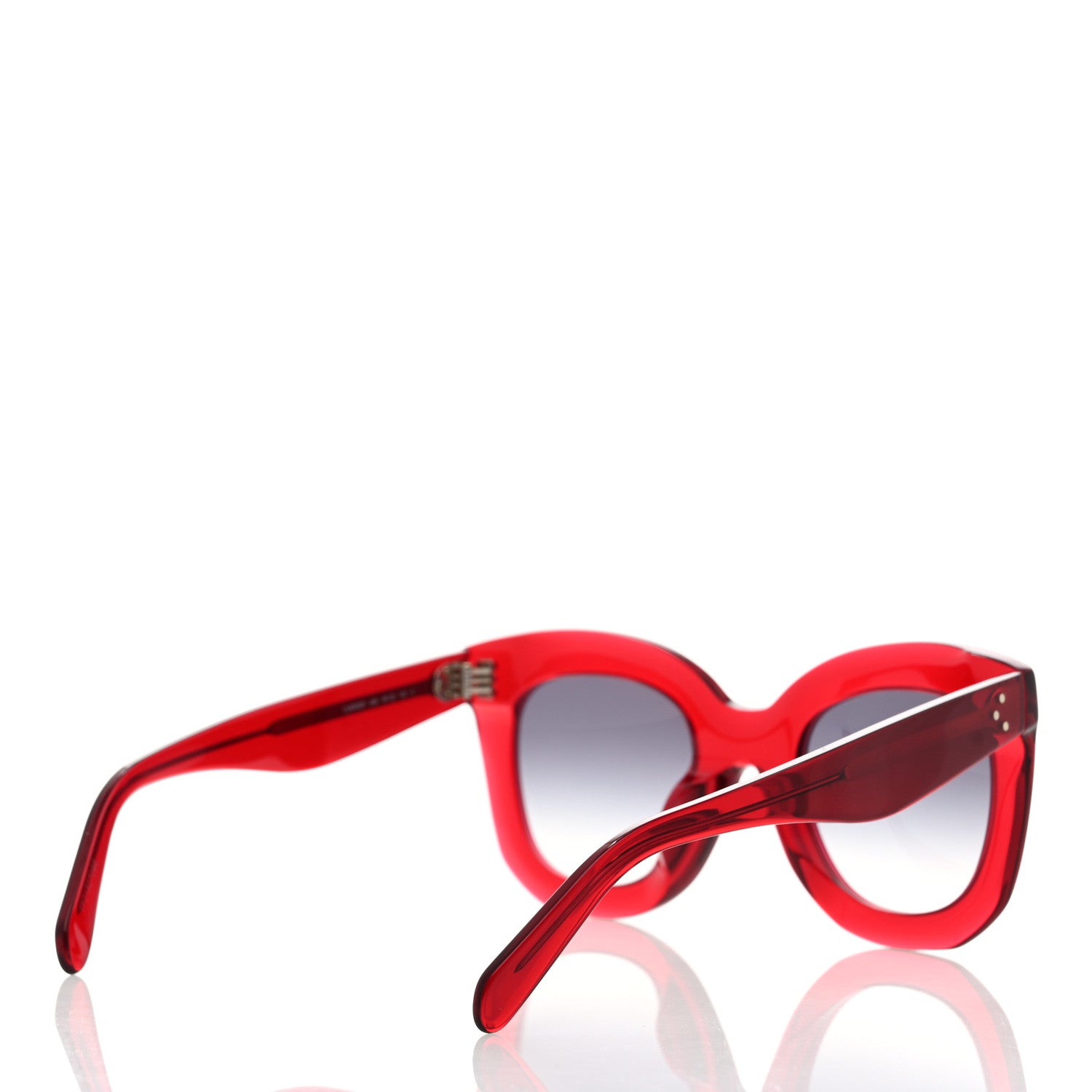 Celine Oversized Round Sunglasses CL4005FN Red 4 of 7