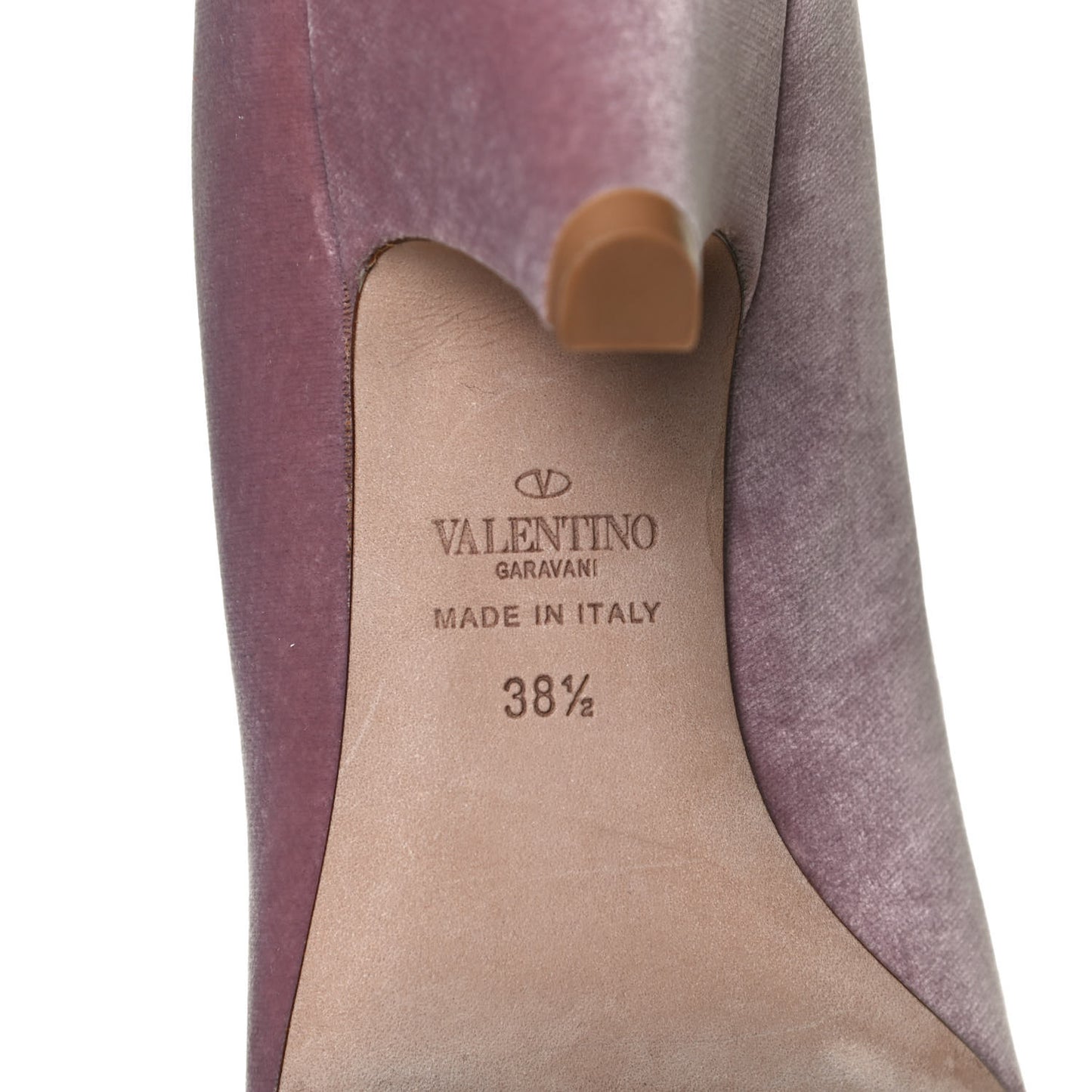 Velvet Rockstud Ankle Strap Pumps 38.5 Antique Rose Black