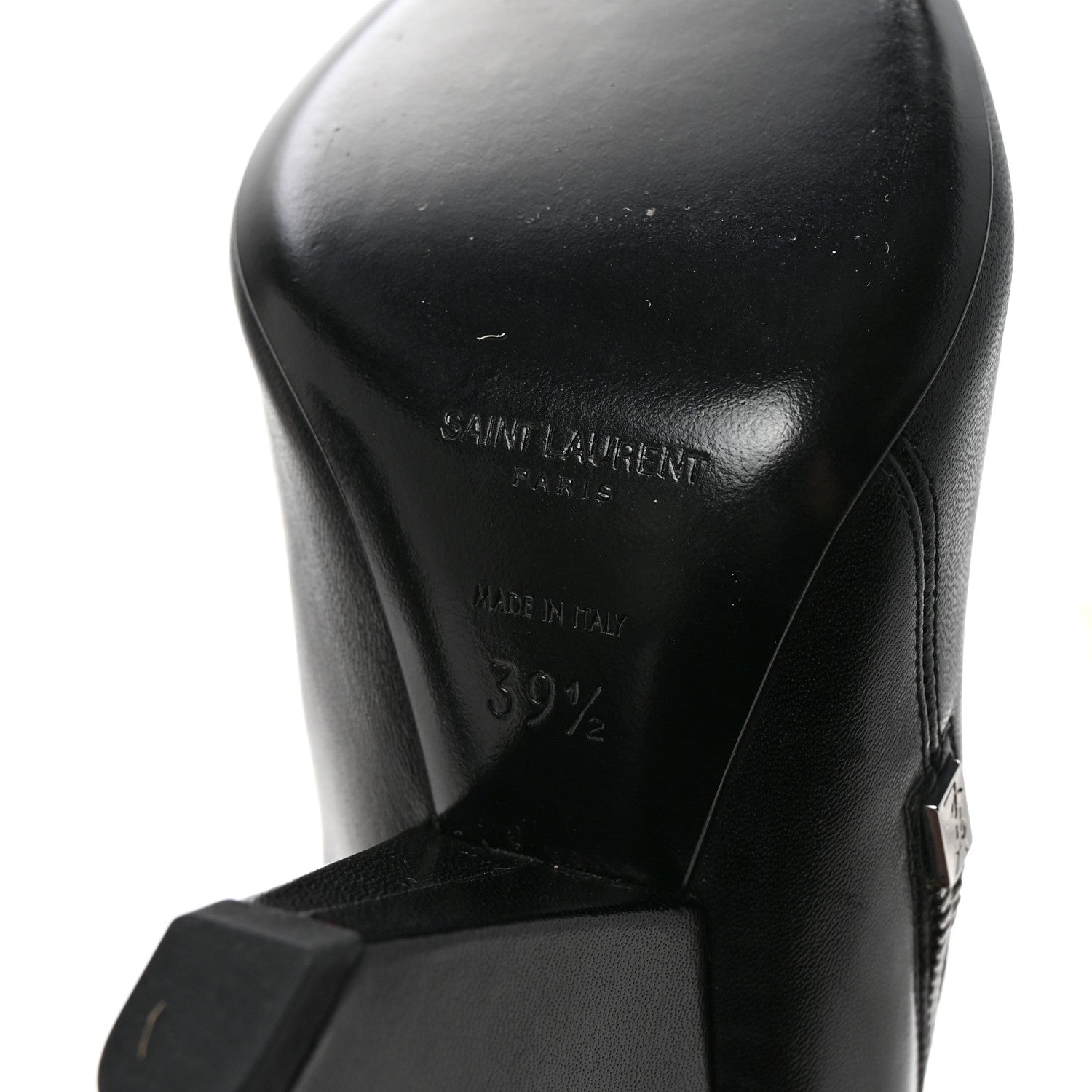 Saint Laurent Calfskin Niki 85 Wedge Booties 39.5 Black 1759748