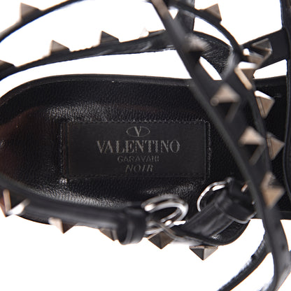 Valentino Garavani Nappa Rockstud Ankle Strap Flat Thong Sandals 38.5 Black 6 of 12