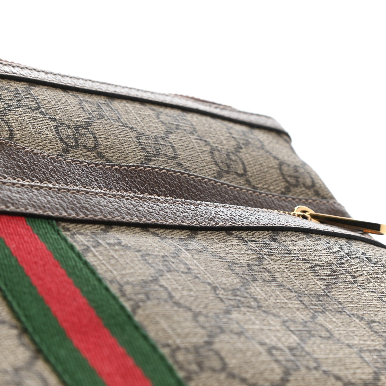 Gucci GG Supreme Monogram Large Ophidia Pouch Clutch Brown 8 of 8